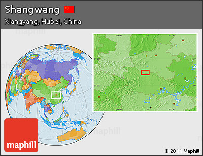 Political Location Map of Shangwang