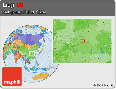 Political Location Map of Liuji