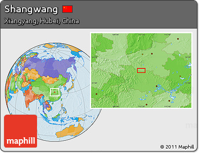 Political Location Map of Shangwang