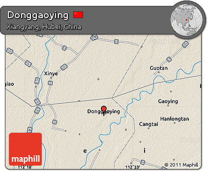 Shaded Relief Map of Donggaoying
