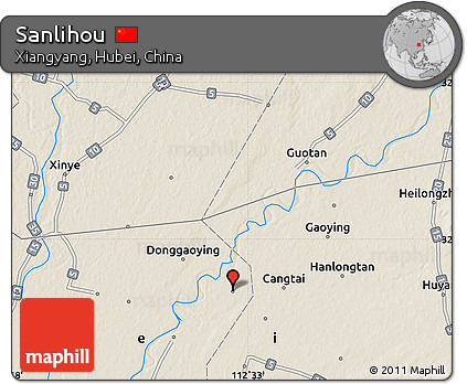 Shaded Relief Map of Sanlihou
