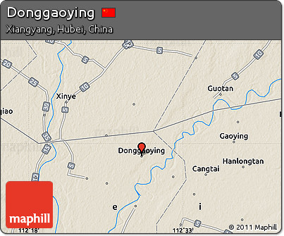 Shaded Relief Map of Donggaoying