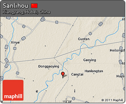 Shaded Relief Map of Sanlihou