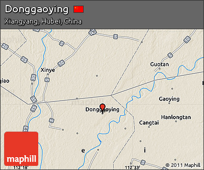 Shaded Relief Map of Donggaoying