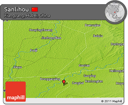 Physical Panoramic Map of Sanlihou