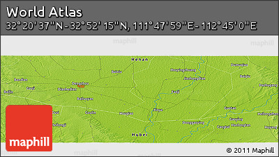 Physical Panoramic Map of the Area around 32° 36' 26" N, 112° 16' 30" E