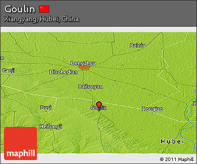 Physical Panoramic Map of Goulin