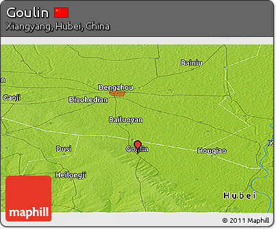 Physical Panoramic Map of Goulin