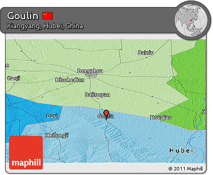 Political Panoramic Map of Goulin