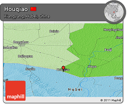Political Panoramic Map of Houqiao