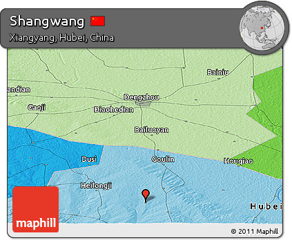 Political Panoramic Map of Shangwang