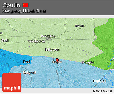 Political Panoramic Map of Goulin