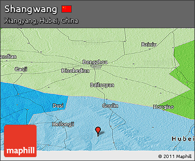 Political Panoramic Map of Shangwang