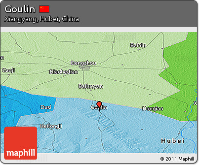 Political Panoramic Map of Goulin
