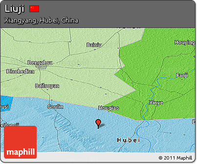 Political Panoramic Map of Liuji
