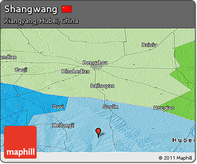 Political Panoramic Map of Shangwang