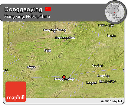 Satellite Panoramic Map of Donggaoying
