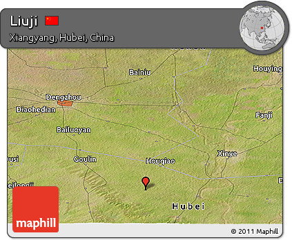 Satellite Panoramic Map of Liuji