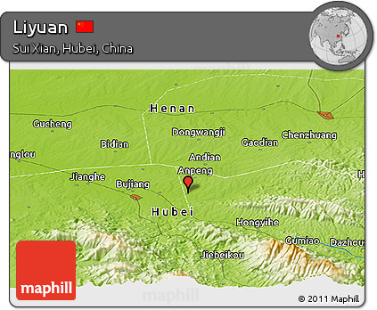 Physical Panoramic Map of Liyuan