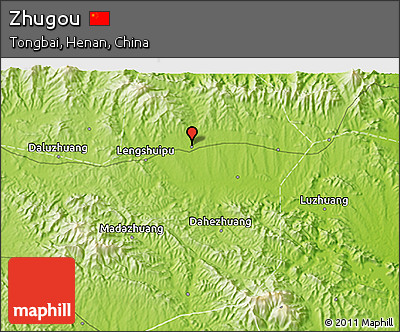 Physical 3D Map of Zhugou
