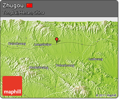 Physical 3D Map of Zhugou