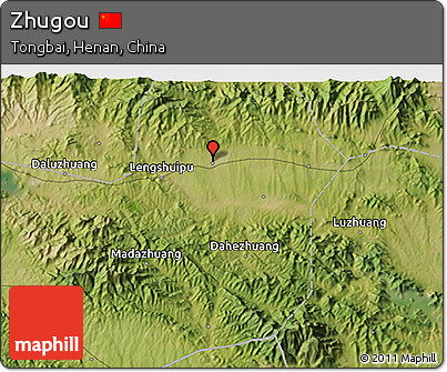 Satellite 3D Map of Zhugou