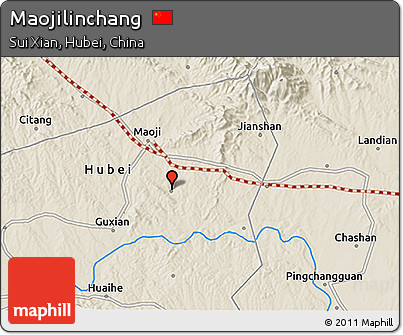 Shaded Relief 3D Map of Maojilinchang
