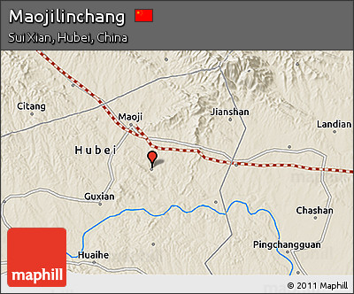 Shaded Relief 3D Map of Maojilinchang