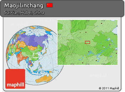 Political Location Map of Maojilinchang