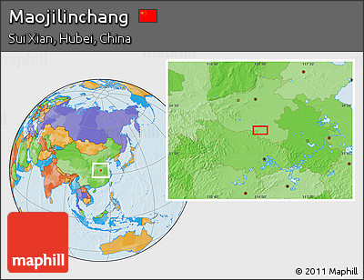 Political Location Map of Maojilinchang