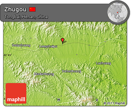 Physical Map of Zhugou