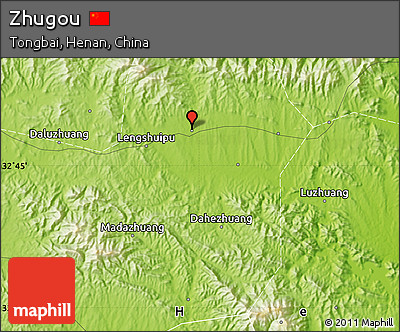 Physical Map of Zhugou