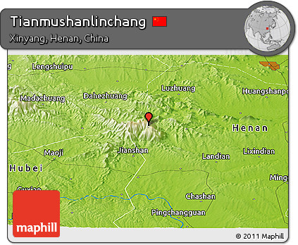 Physical Panoramic Map of Tianmushanlinchang