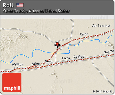 Shaded Relief 3D Map of Roll