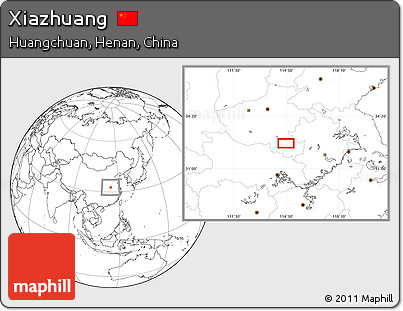 Blank Location Map of Xiazhuang