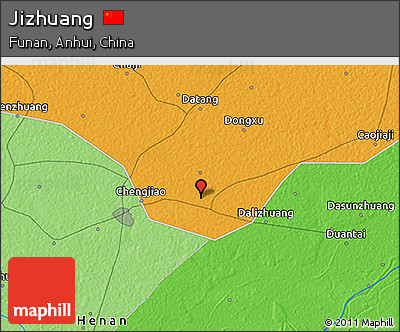 Political 3D Map of Jizhuang