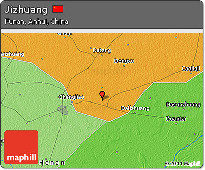 Political 3D Map of Jizhuang