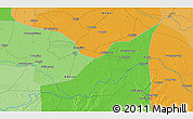 Political 3D Map of the area around 32° 36' 26" N, 115° 40' 30" E