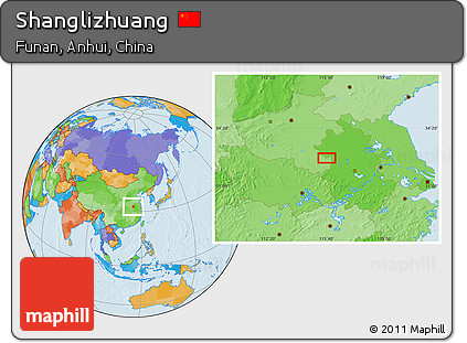 Political Location Map of Shanglizhuang