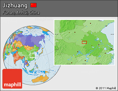 Political Location Map of Jizhuang