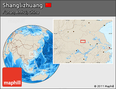 Shaded Relief Location Map of Shanglizhuang