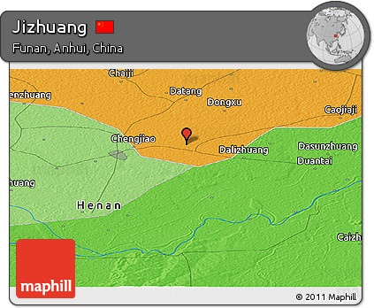 Political Panoramic Map of Jizhuang