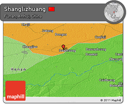 Political Panoramic Map of Shanglizhuang