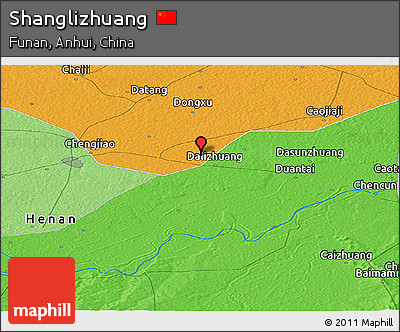 Political Panoramic Map of Shanglizhuang