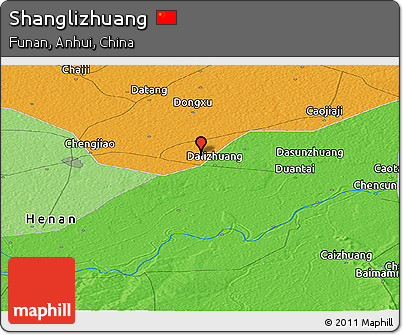 Political Panoramic Map of Shanglizhuang