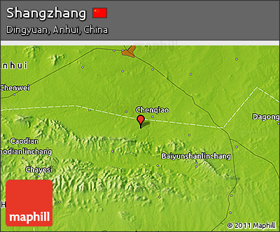 Physical 3D Map of Shangzhang