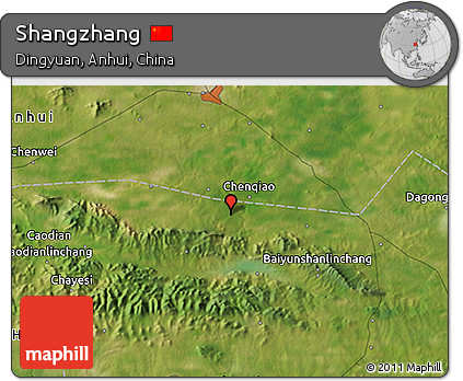 Satellite 3D Map of Shangzhang