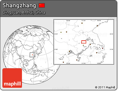 Blank Location Map of Shangzhang