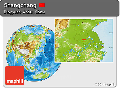 Physical Location Map of Shangzhang