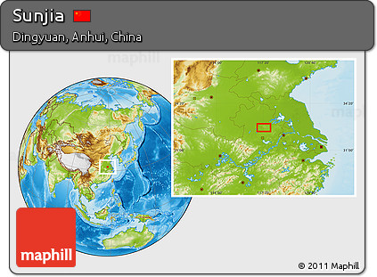 Physical Location Map of Sunjia